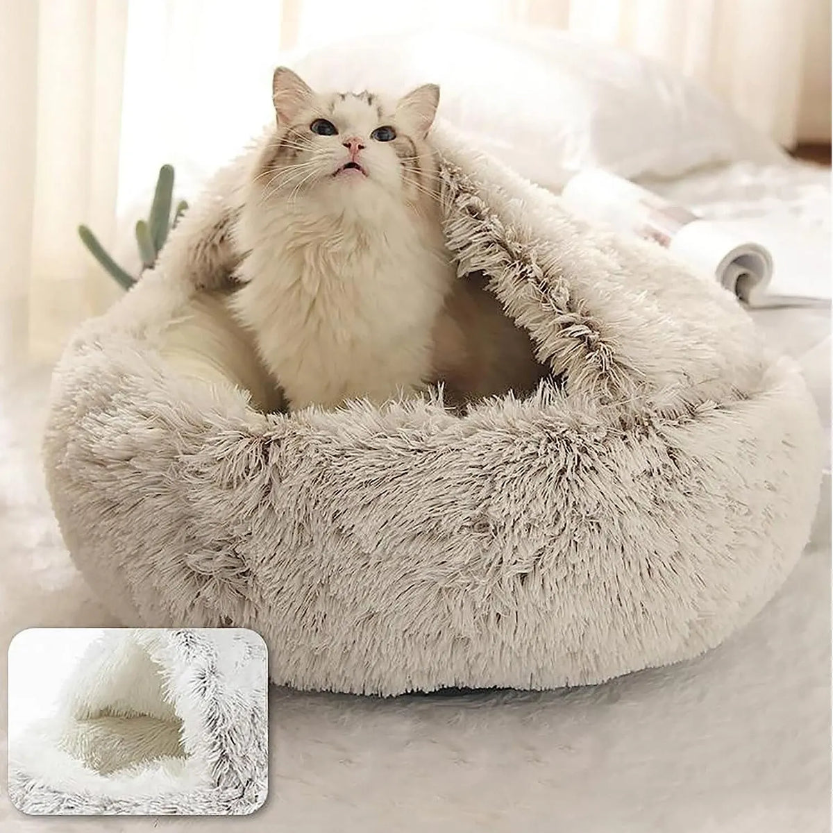 Panier pour chat tout doux en peluche - FELINSPA™