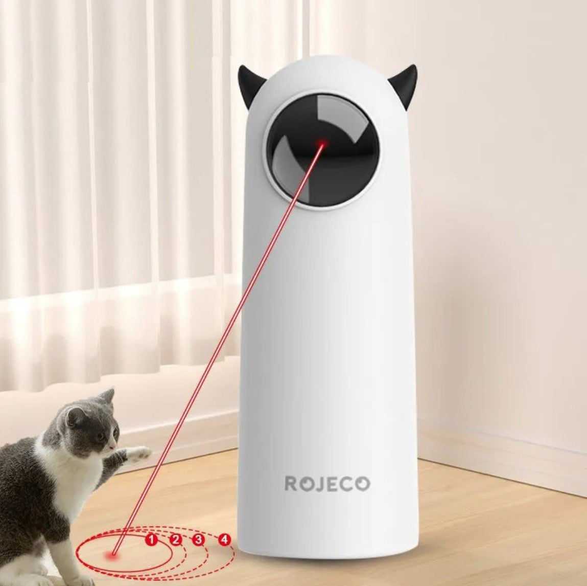 Jouet rotatif laser à LED infrarouge à trois modes pour chat - FELINSPA™