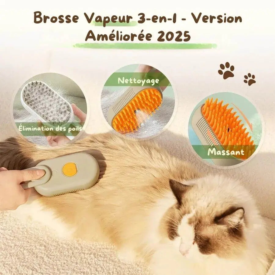 Brosse de Massage vapeur 3 en 1 - Felinspa™